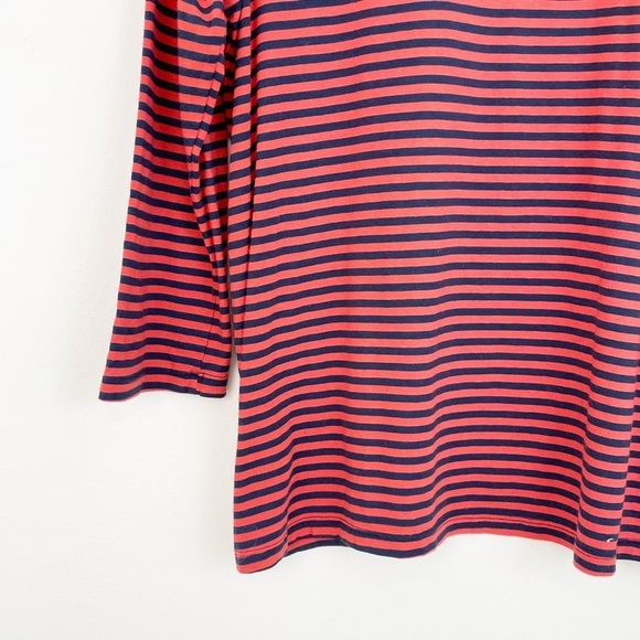 Anthropologie T.L.A Red Cotton Blend Striped Long Sleeves Top Size X-Large - Picture 7 of 15